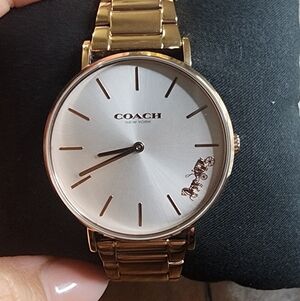 Coach Gold Watch with Silver Dial